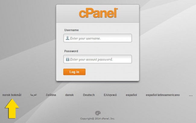 cpanel-pa-norsk